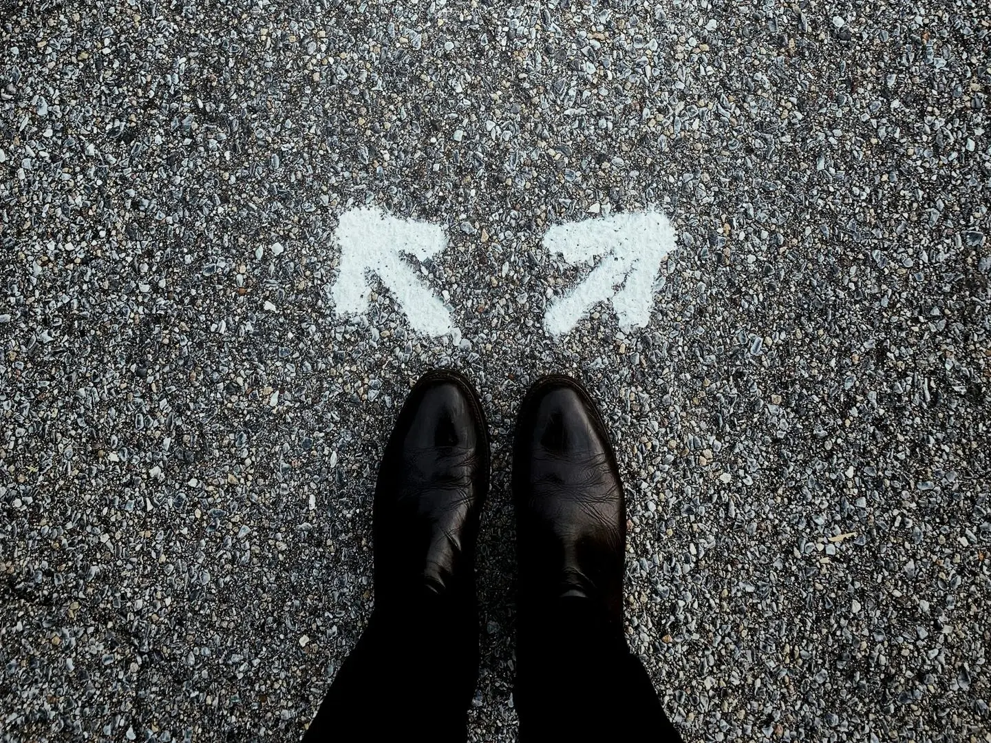 a person standing in the middle of a street